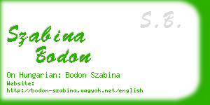 szabina bodon business card